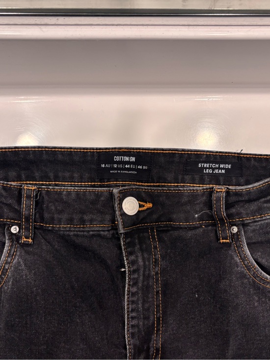 Cotton On Denim - Cotton On Black Stretch Wide-Leg Jeans